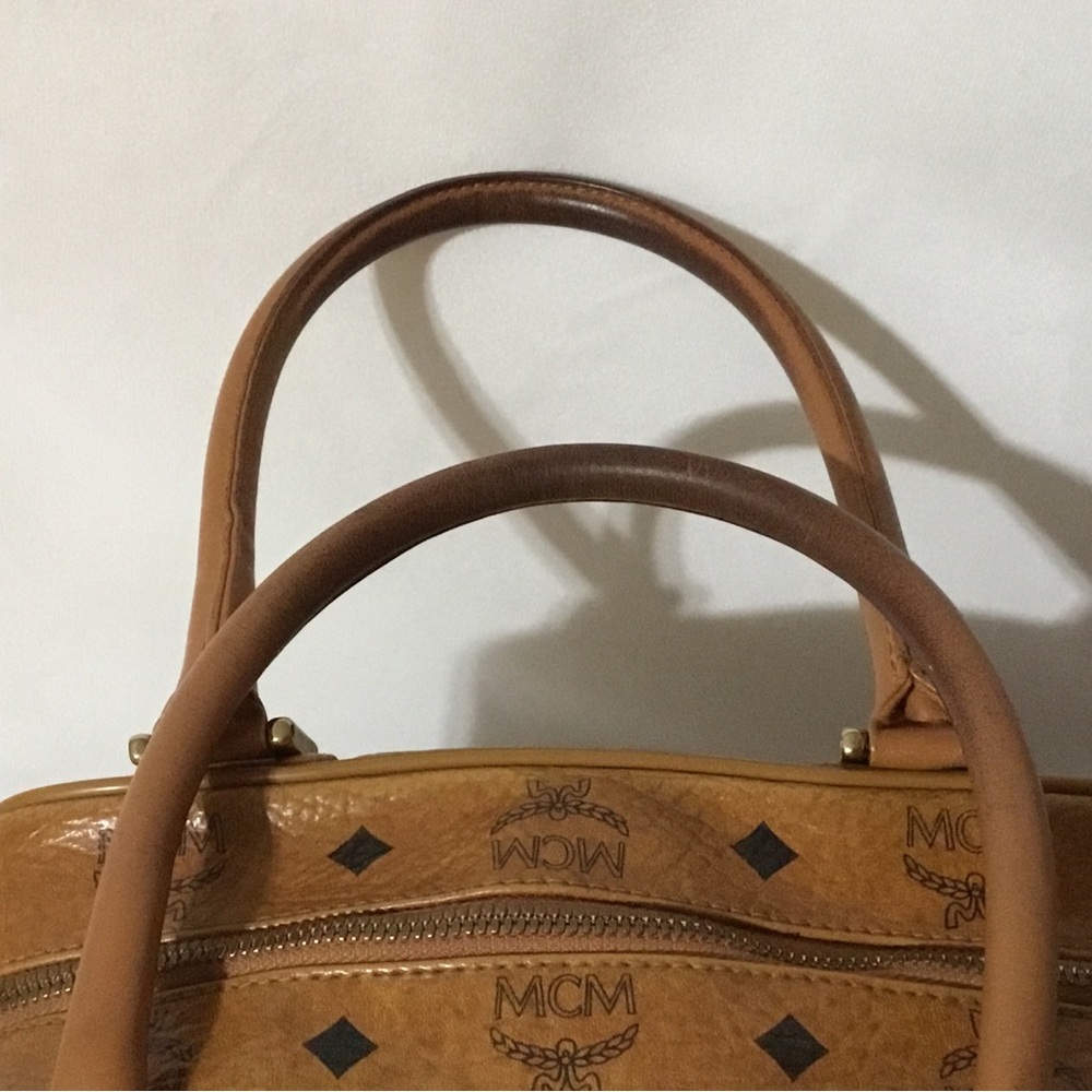 Authentic MCM Cognac Visetos Boston Bag With Dustbag - Picture 13 of 13